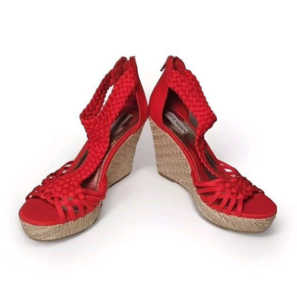 Steve Madden Wedge Spadrille  Sandals Size 7.5 - Picture 3 of 8